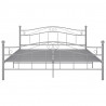 Estructura de cama de metal gris 140x200 cm 3