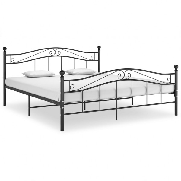 Estructura de cama de metal negra 160x200 cm D