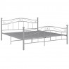 Estructura de cama de metal gris 160x200 cm 2