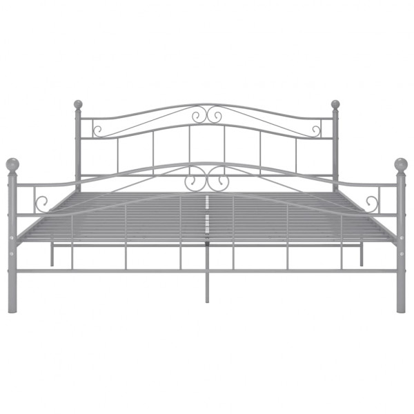 Estructura de cama de metal gris 160x200 cm M 3