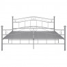 Estructura de cama de metal gris 160x200 cm 3
