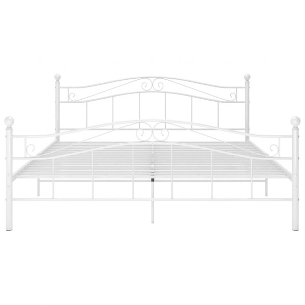 Estructura de cama de metal blanco 180x200 cm M 3