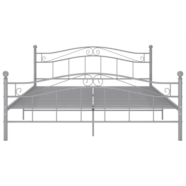 Estructura de cama de metal gris 180x200 cm M 3