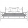 Estructura de cama de metal gris 180x200 cm 3