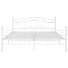 Estructura de cama de metal blanco 200x200 cm 3