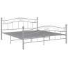 Estructura de cama de metal gris 200x200 cm 2