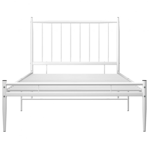 Estructura de cama de metal blanco 90x200 cm M 4