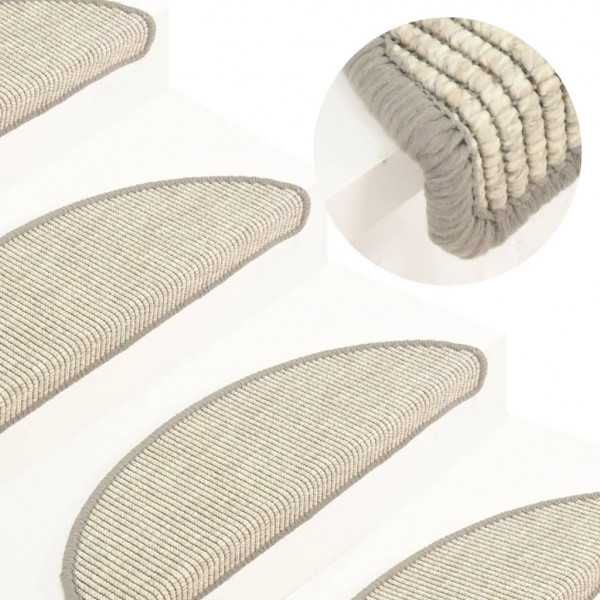 Alfombrilla autoadhesiva escalera 15 uds plateado 56x17x3 cm D