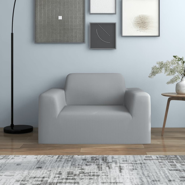 Funda elástica para sillón poliéster jersey gris D