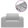 Funda elástica para sillón poliéster jersey gris 2