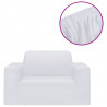 Funda elástica para sillón poliéster jersey blanca 2