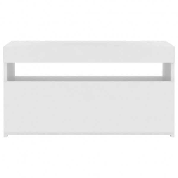 Mueble de TV con luces LED blanco 75x35x40 cm M 5