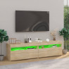 Muebles de TV con luces LED 2 unidades roble Sonoma 75x35x40 cm 5