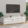 Muebles de TV con luces LED 2 uds blanco brillante 75x35x40 cm 4