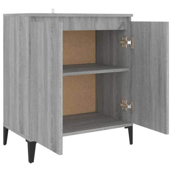 Aparador de madera contrachapada gris Sonoma 60x35x70 cm M 5