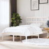 Estrutura de cama king 150x200 cm madeira maciça branco 1