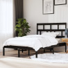 Estructura de cama madera maciza negro king size 150x200 cm 1