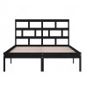Estructura de cama madera maciza negro king size 150x200 cm 4
