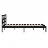 Estructura de cama madera maciza negro king size 150x200 cm 5