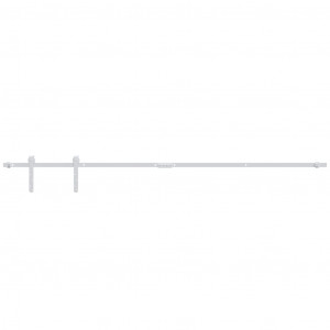 Mini kit para armário deslizante aço carbono 200 cm branco H