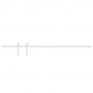 Kit mini puerta corredera armario acero carbono blanco 152 cm H