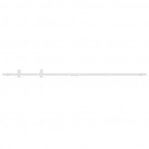 Kit mini puerta corredera armario acero carbono blanco 152 cm H