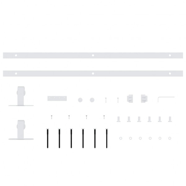 Mini kit para armário deslizante aço carbono 152 cm branco M 4