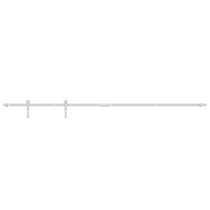 Kit mini puerta corredera armario acero carbono blanco 183 cm H