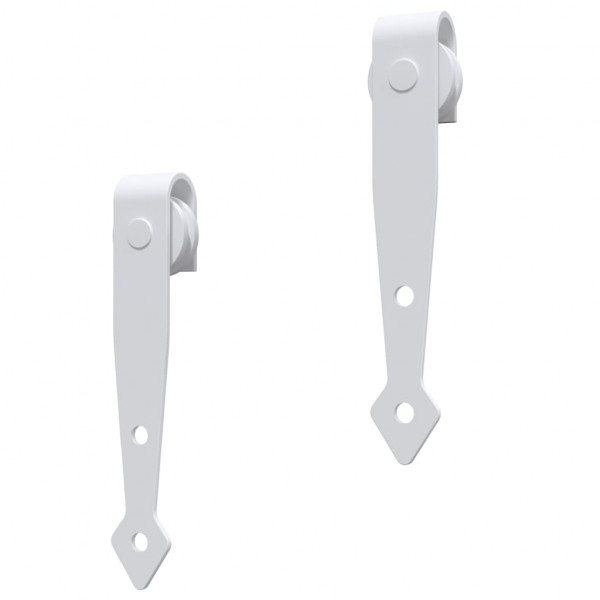 Kit mini puerta corredera armario acero carbono blanco 183 cm M 5