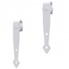Kit mini puerta corredera armario acero carbono blanco 200 cm 5