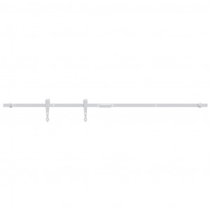 Kit mini puerta corredera armario acero carbono blanco 152 cm H