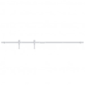 Kit mini puerta corredera armario acero carbono blanco 122 cm H