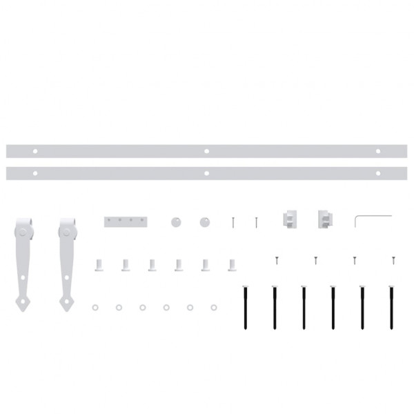 Kit mini puerta corredera armario acero carbono blanco 122 cm M 4