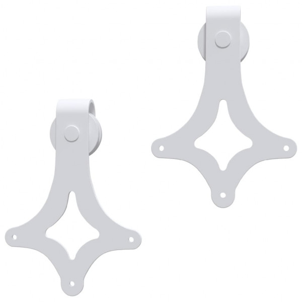 Kit herrajes para puertas correderas de acero blanco 183 cm M 5