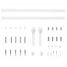 Kit de ferragens para porta deslizante 183 cm aço branco 4
