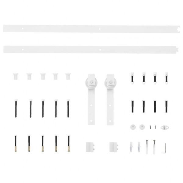 Kit herrajes para puertas correderas de acero blanco 200 cm M 4