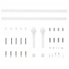 Kit de ferragens para porta deslizante 183 cm aço branco 4