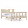 Estructura de cama de madera maciza 140x200 cm 2