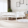 Estrutura de cama super king 180x200 cm madeira maciça branco 1