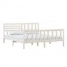 Estrutura de cama super king 180x200 cm madeira maciça branco 3
