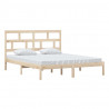 Estructura de cama de madera maciza de pino 160x200 cm 3