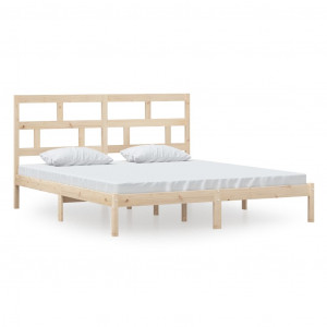 Estructura de cama madera maciza Super King 180x200 cm H