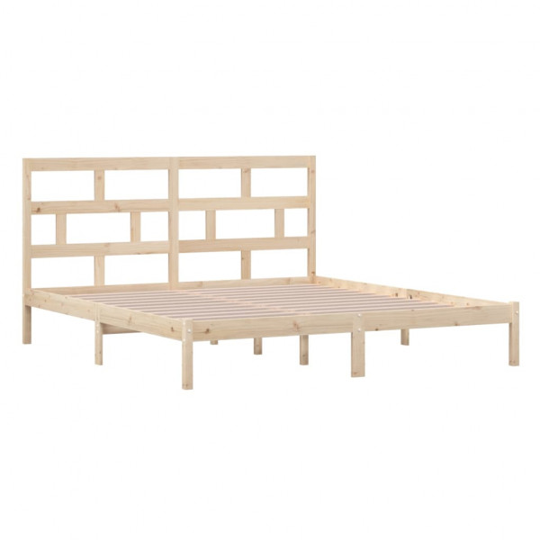 Estructura de cama madera maciza Super King 180x200 cm M 4