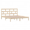 Estructura de cama madera maciza Super King 180x200 cm 4