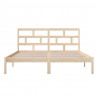 Estructura de cama madera maciza Super King 180x200 cm 5