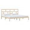 Estructura de cama de madera maciza de pino 200x200 cm 3