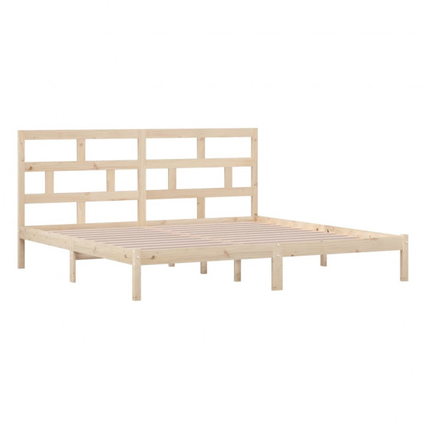Estructura de cama de madera maciza de pino 200x200 cm M 4