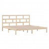 Estructura de cama de madera maciza de pino 200x200 cm 4