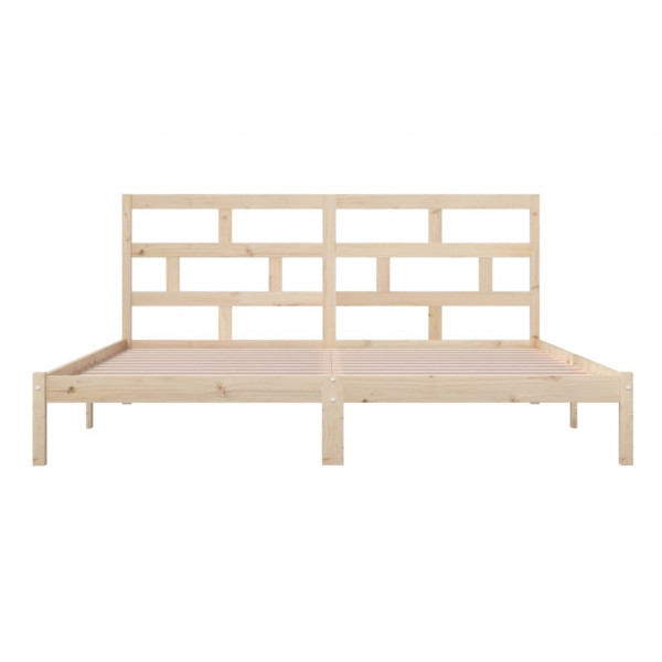 Estructura de cama de madera maciza de pino 200x200 cm M 5