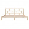 Estructura de cama de madera maciza de pino 200x200 cm 5